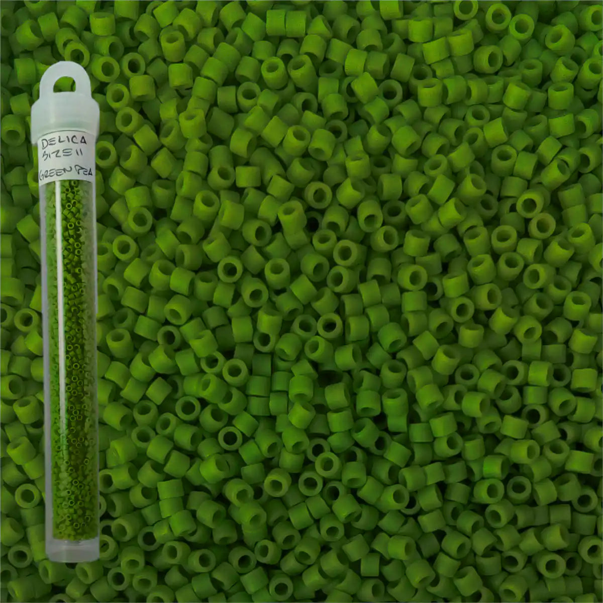 Delica beads pea green size 11