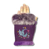 Fingerless gloves hummingbird purple