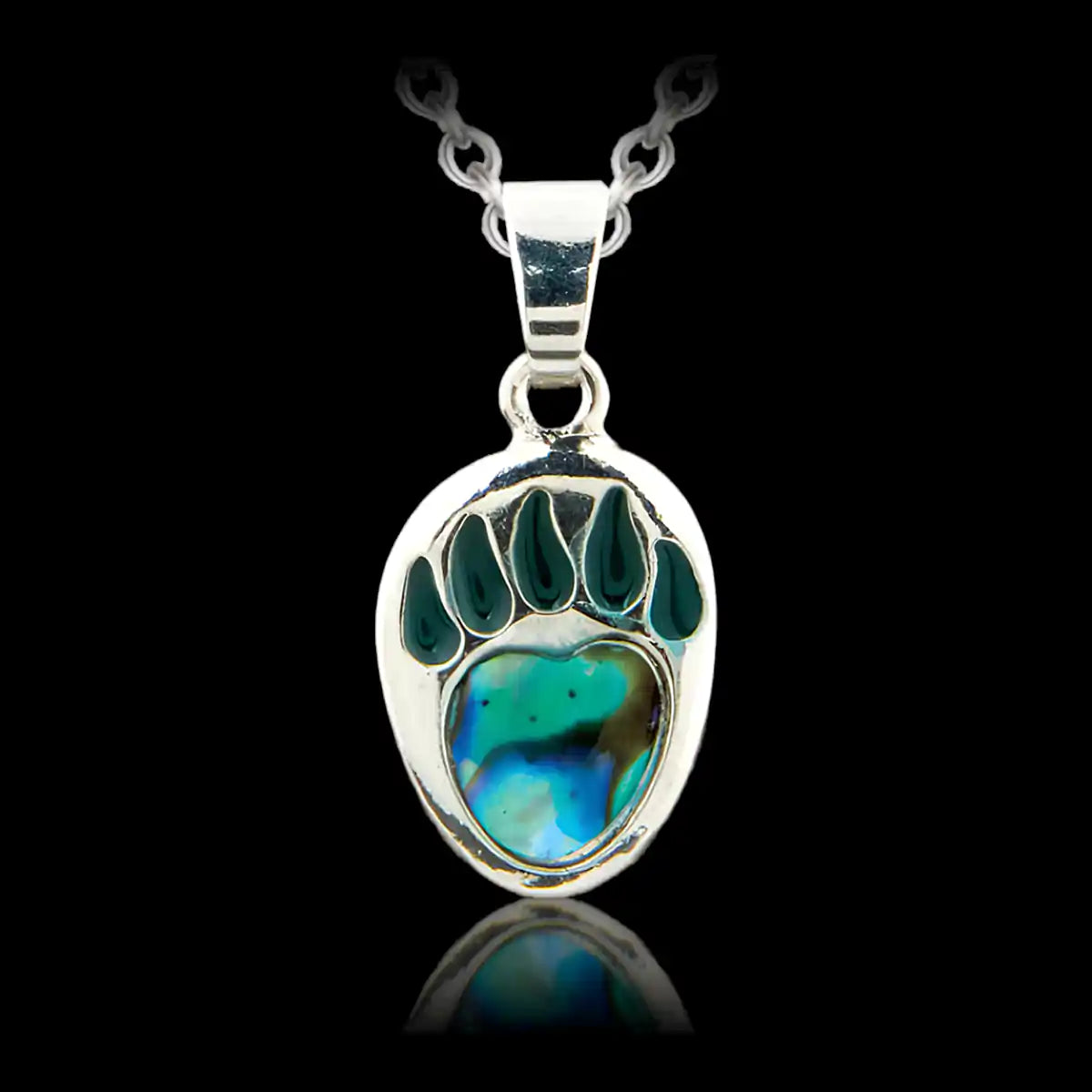 Glacier pearle bear paw necklace