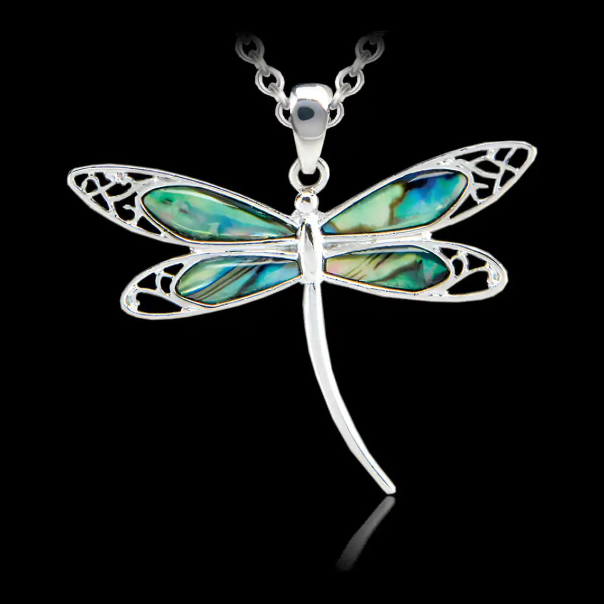 Glacier pearle elegant dragonfly necklace