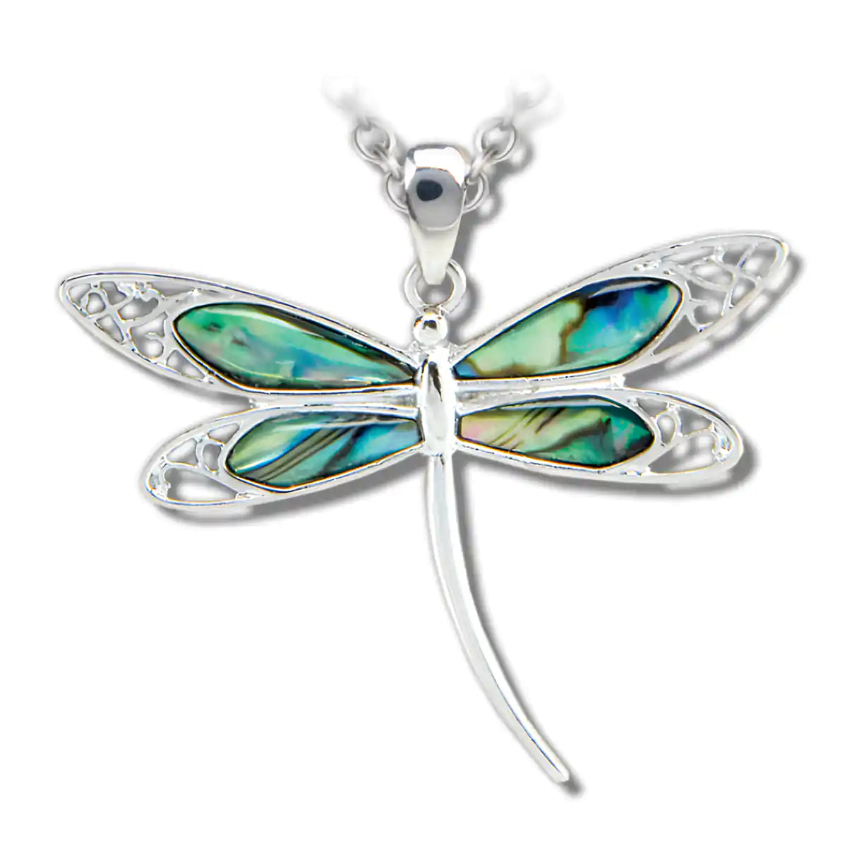 Glacier pearle elegant dragonfly necklace