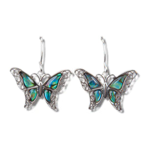 Glacier Pearle Filigree Butterfly Earrings