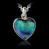 Glacier pearle framed heart necklace