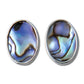Glacier pearle framed oval-large earrings