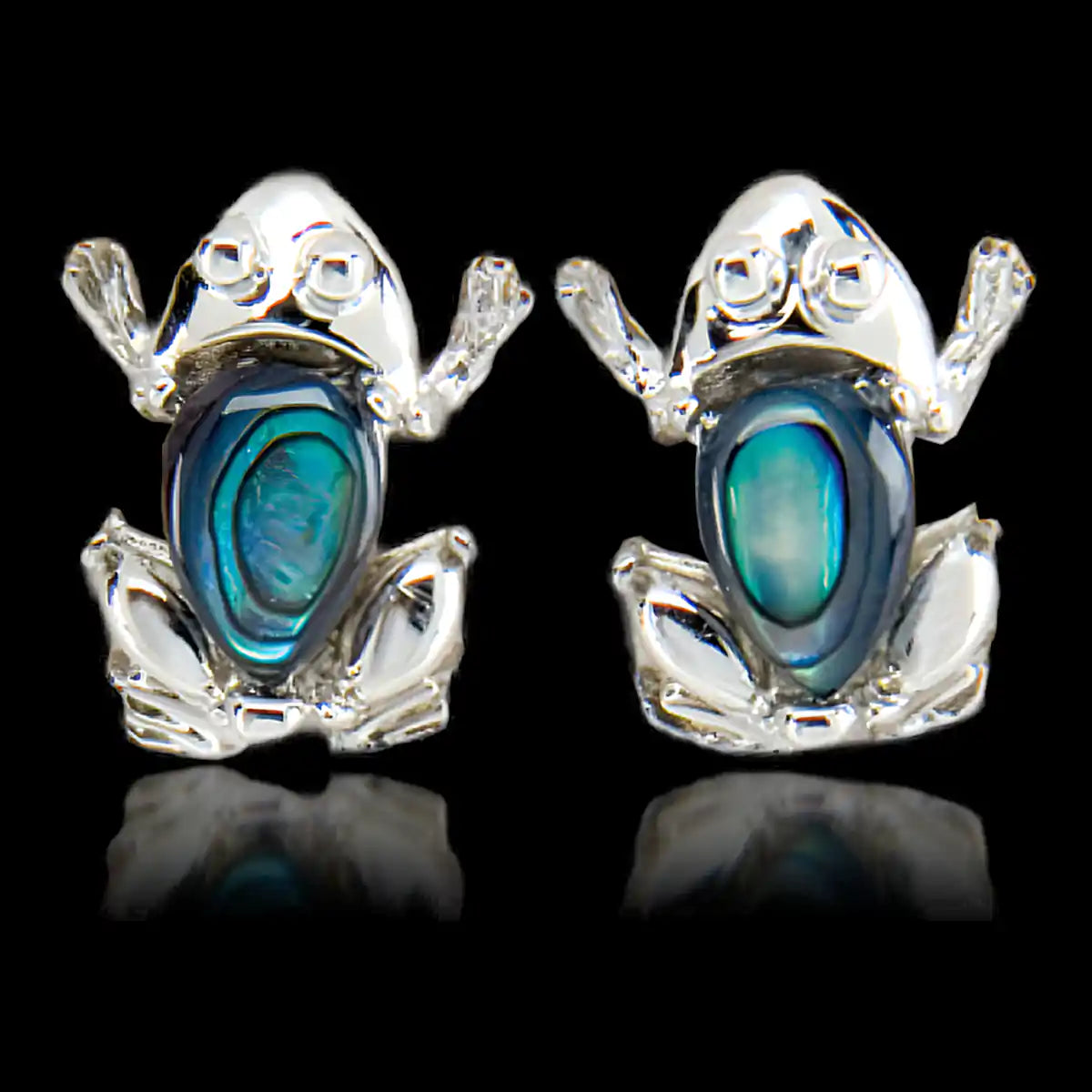 Glacier pearle frog earrings