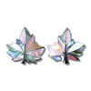 Glacier pearle maple leaf-blush earrings