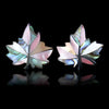 Glacier pearle maple leaf-blush earrings