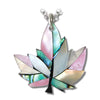 Glacier pearle maple leaf-blush necklace