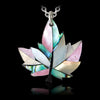 Glacier pearle maple leaf-blush necklace