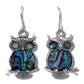 Glacier pearle owl earrings