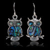 Glacier pearle owl earrings