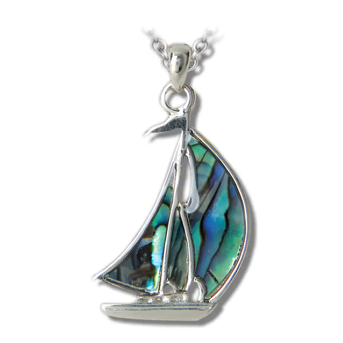 Glacier pearle sailboat necklace