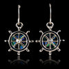 Glacier pearle ship's wheel earrings
