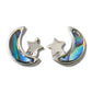 Glacier pearle star & moon earrings