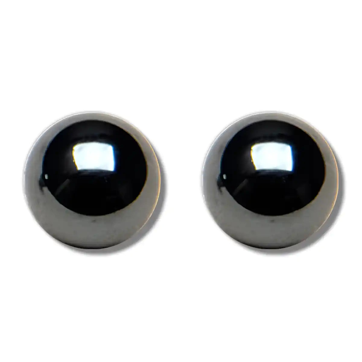 Hematite ball-6mm earrings