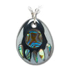 Hematite bear paw-abalone necklace