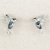 Hematite dainty hummingbird earrings