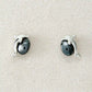 Hematite dolphin stud earrings