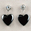 Hematite first love earrings