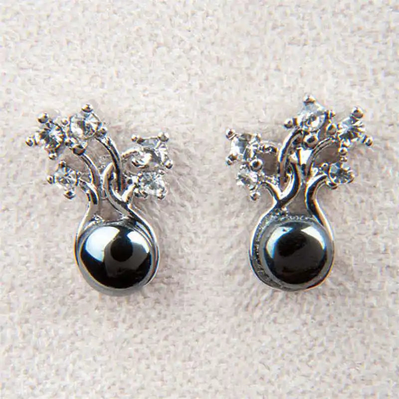 Hematite joy earrings