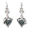 Hematite heartfelt earrings