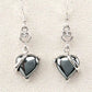 Hematite heartfelt earrings