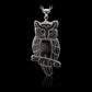 Hematite owl necklace