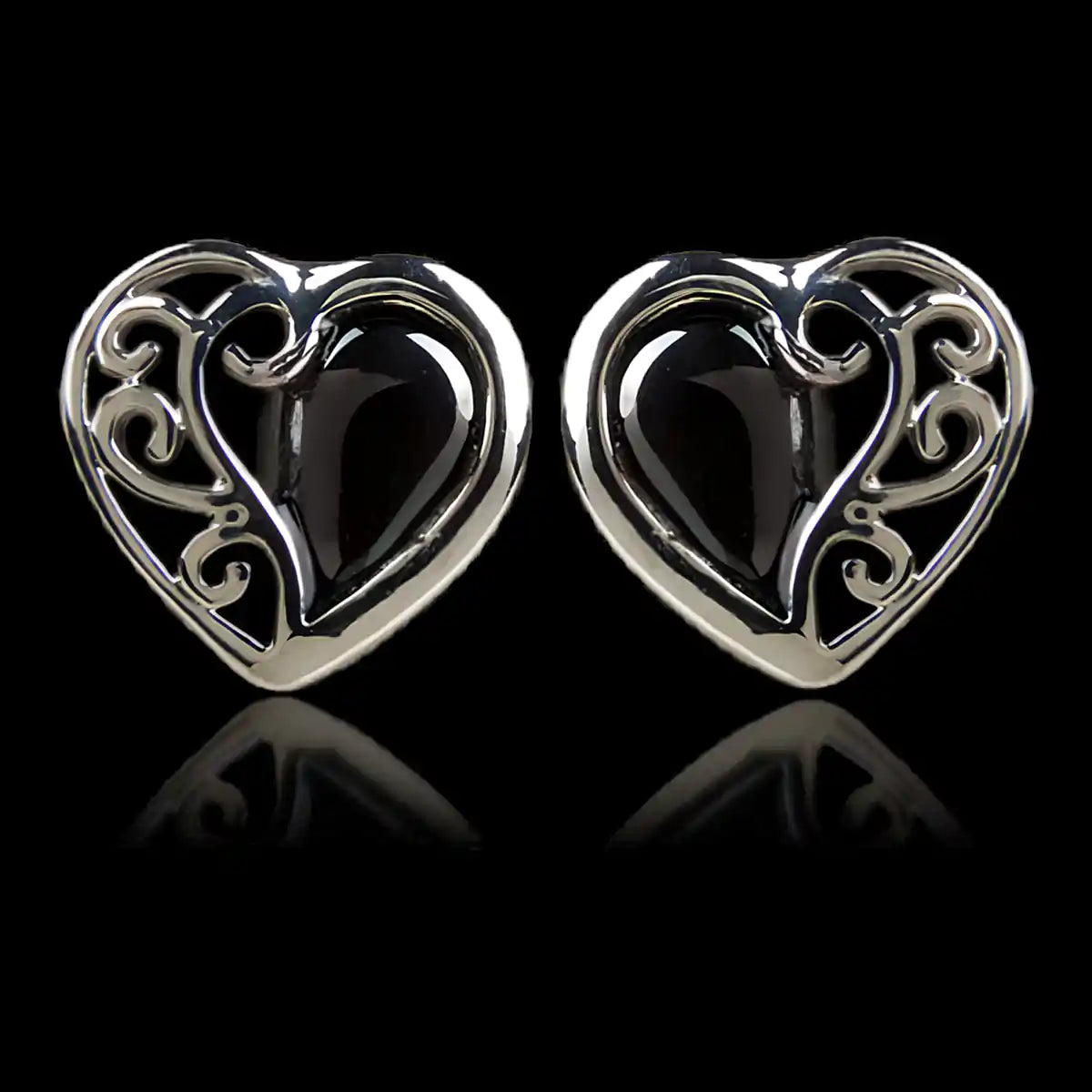 Hematite romance earrings