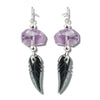 Hematite stormy wings earrings