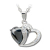 Hematite two hearts necklace