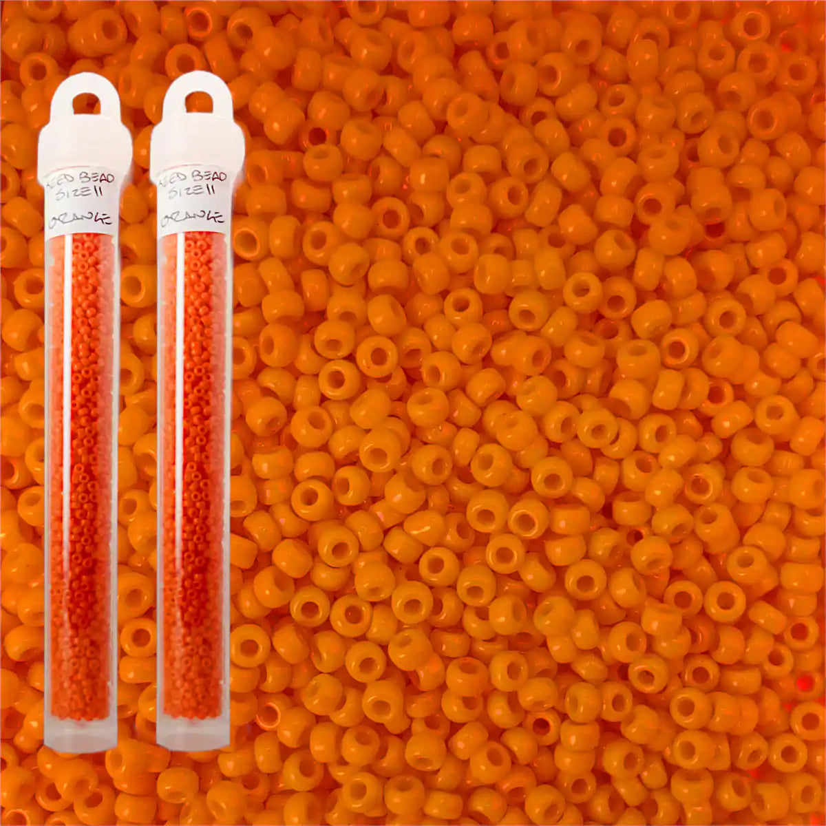 Miyuki seed beads orange size 11