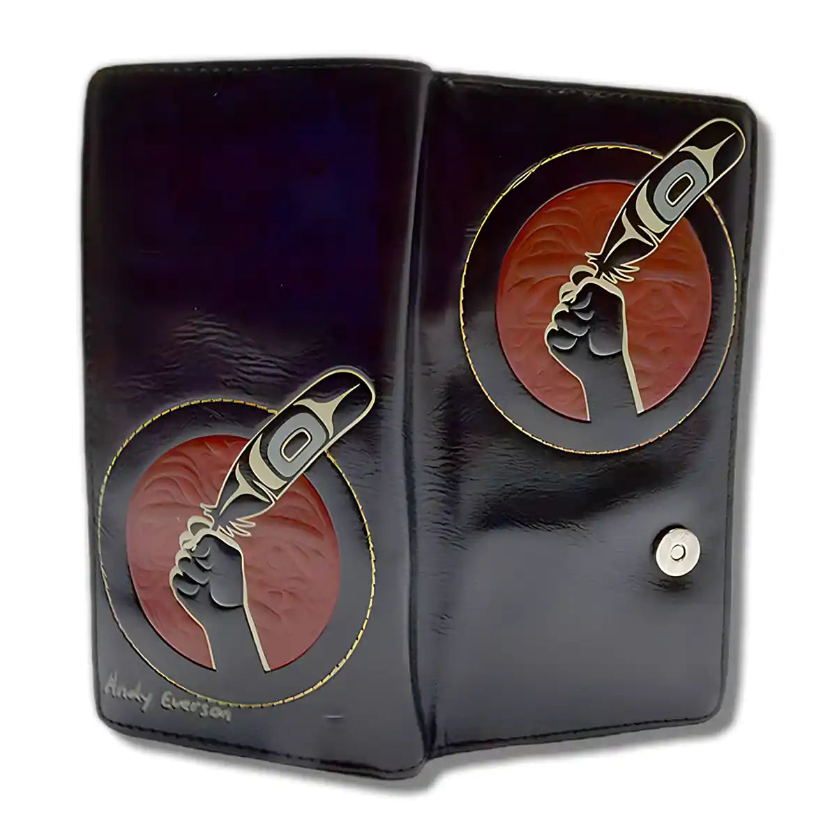 Native design large wallet feather idle no more