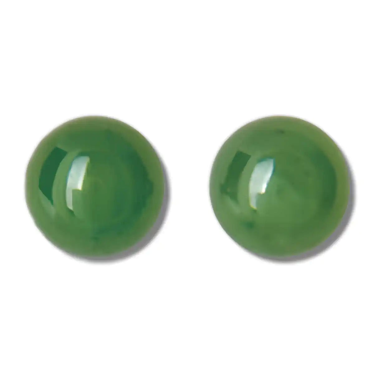 Jade ball-6mm earrings