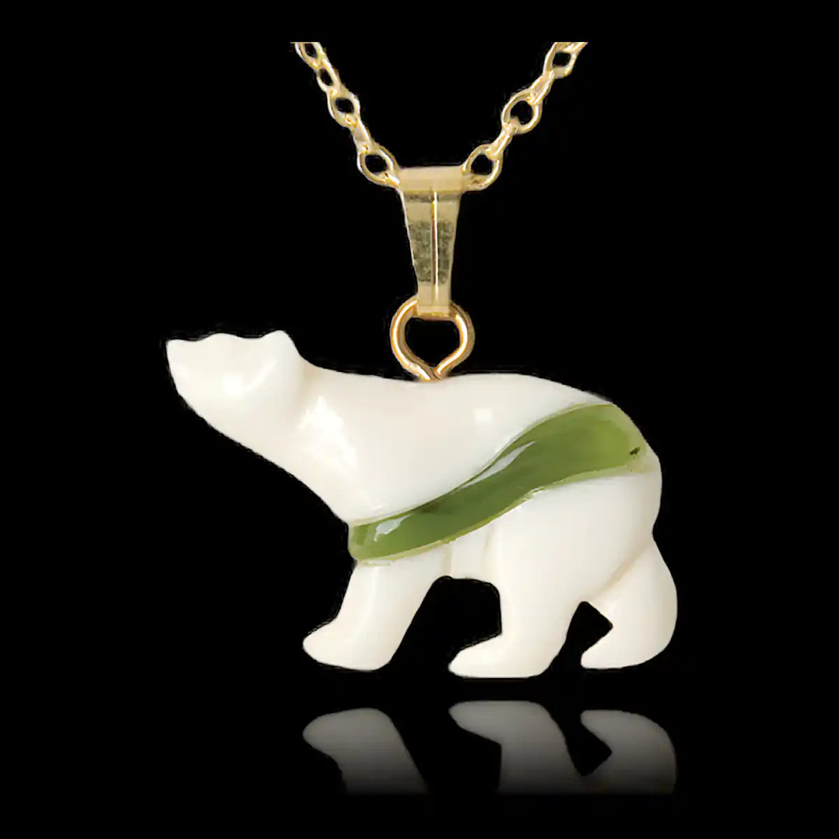 Jade 2025 bear necklace