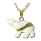 Jade - bone bear necklace