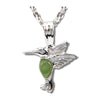 Jade dainty hummingbird necklace