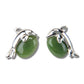 Jade dolphin stud earrings