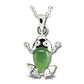 Jade frog necklace