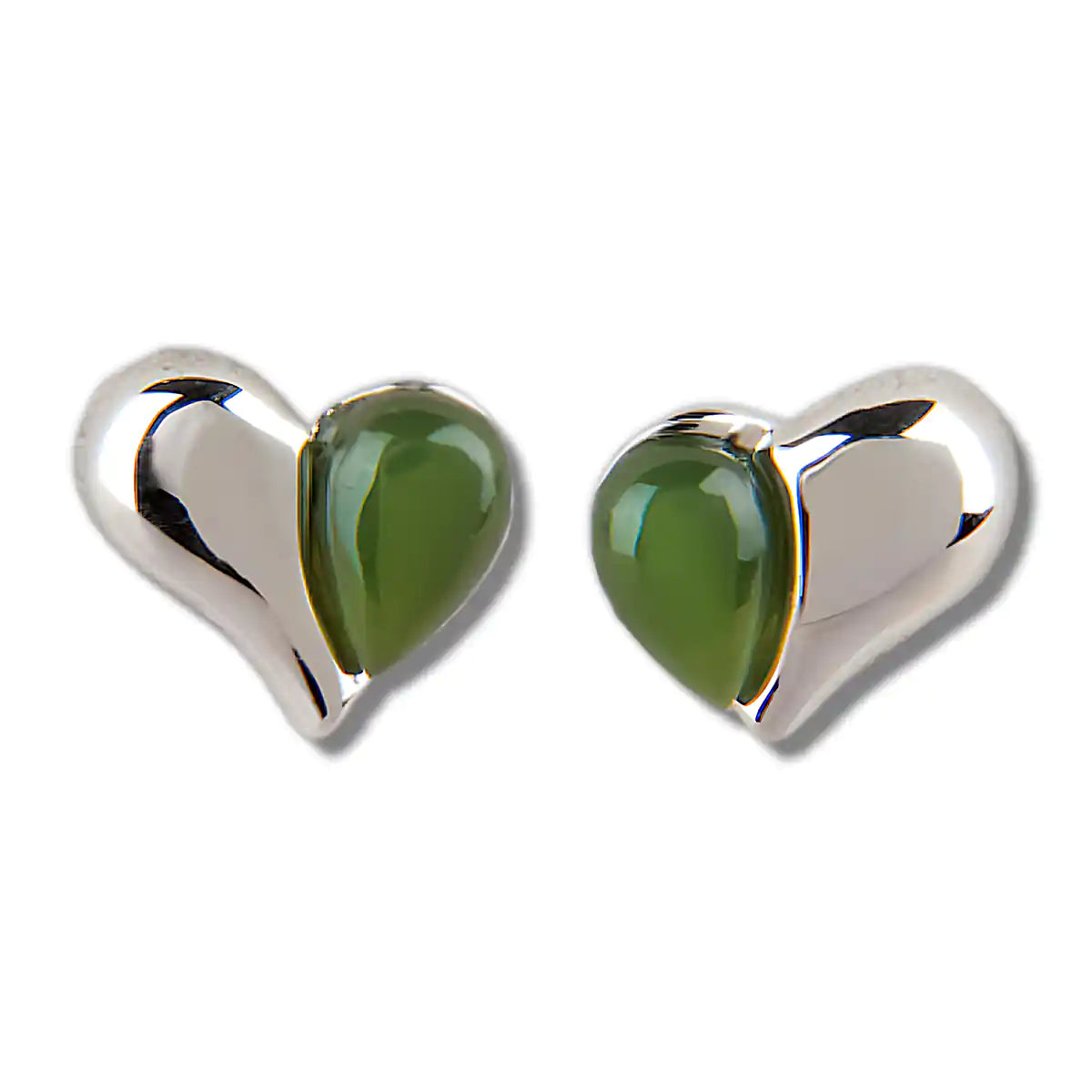 Jade heart's desire earrings