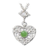 Jade lace heart necklace