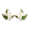 Jade maple leaf earrings