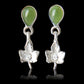 Jade maple leaf frost earrings