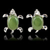 Jade tiny turtle earrings