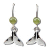 Jade whale tail earrings