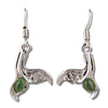 Jade whale tail-sculpted earrings