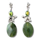 Jade woodland bears earrings