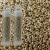 Miyuki seed beads metallic light silver size 10