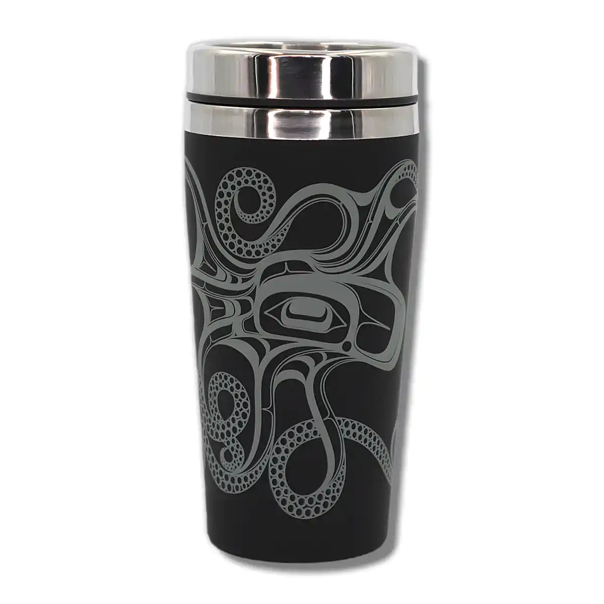 Native design 16oz stainless steel travel mug octopus